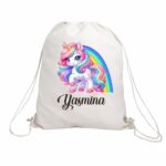 rucsac copii personalizat unicorn curcubeu