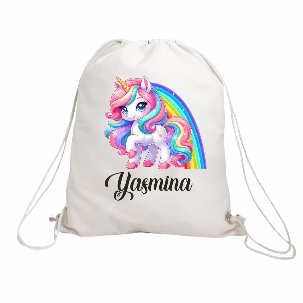 rucsac copii personalizat unicorn curcubeu