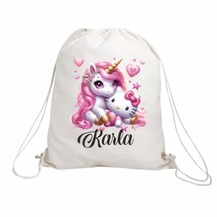 rucsac copii personalizat unicorn hello kitty