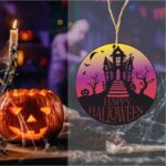 Decoratiune de Halloween, Happy Halloween, Negru, 40x40 cm, DH088 - imagine 4
