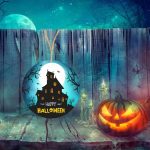 Decoratiune de Halloween, Happy Halloween, Negru, 40x40 cm, DH089 - imagine 2