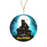 Decoratiune de Halloween, Happy Halloween, Negru, 40x40 cm, DH089