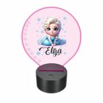 Lampa 3D personalizata, model Elsa, multicolor, 22x18 cm, LDUV006 - imagine 5