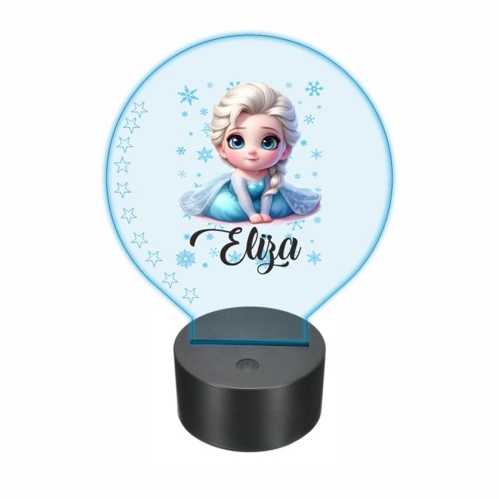 Lampa 3D personalizata, model Elsa, multicolor, 22x18 cm, LDUV006 - imagine 1