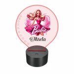 Lampa 3D personalizata, model Barbie, multicolor, 22x18 cm, LDUV010 - imagine 5