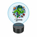 Lampa 3D personalizata, model micul Hulk, multicolor, 22x18 cm, LDUV014 - imagine 5