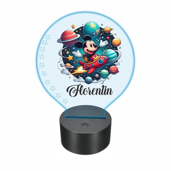 Lampa 3D personalizata, model Mickey Mouse, multicolor, 22x18 cm, LDUV015 - imagine 1