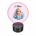 Lampa 3D personalizata, model Elsa, multicolor, 22x18 cm, LDUV022 - imagine 5