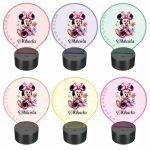 Lampa 3D personalizata, model Minnie Mouse, multicolor, 22x18 cm, LDUV026 - imagine 2