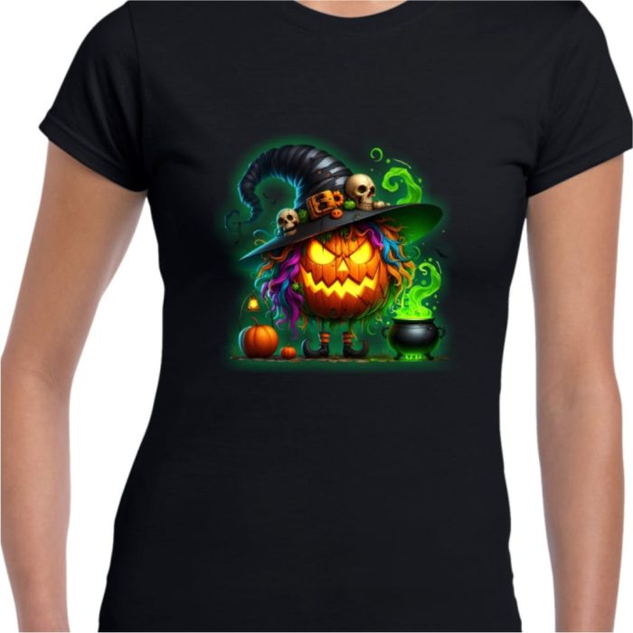 Tricou De Halloween, Dama, Negru, THC19 - imagine 2