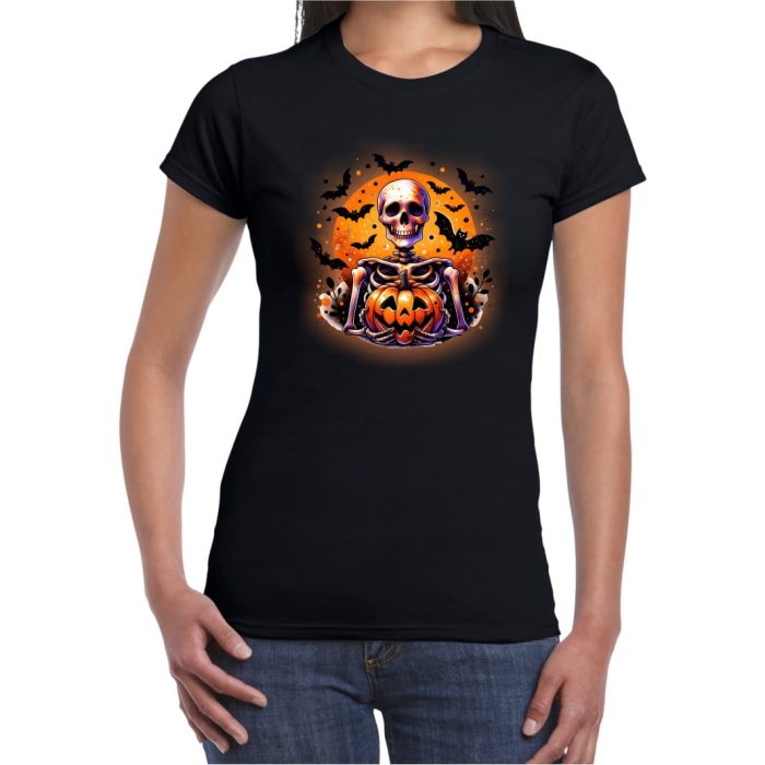 Tricou De Halloween, Dama, Negru, THC21 - imagine 1