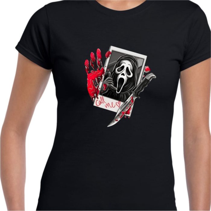 Tricou De Halloween, Dama, Negru, THC37 - imagine 2