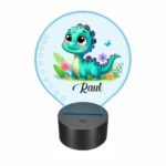 lampa led 3D personalizata dinozaur verde