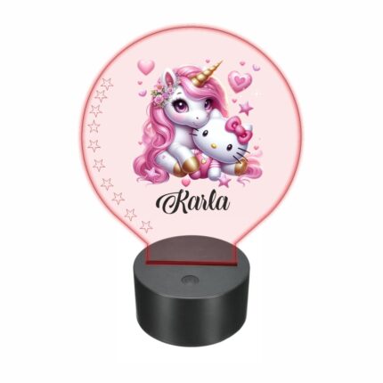 lampa led 3D personalizata hellokitty unicorn