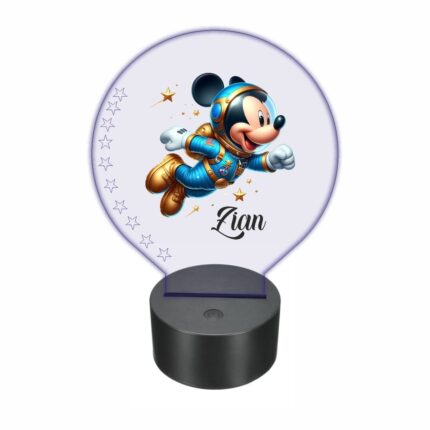 lampa led 3D personalizata mickey astronaut