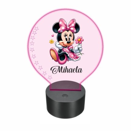 lampa led 3D personalizata minnie mouse