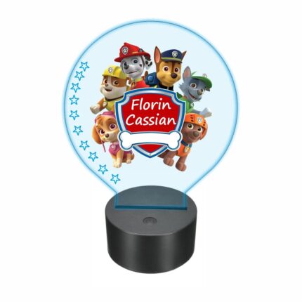 lampa led 3D personalizata paw patrol