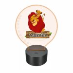 lampa led 3D personalizata regele leu