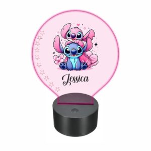 lampa led 3D personalizata stitch lilo