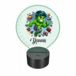 lampa led 3D personalizata supererou hulk