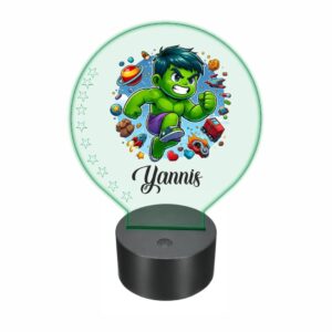 lampa led 3D personalizata supererou hulk