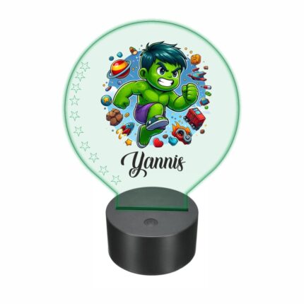lampa led 3D personalizata supererou hulk