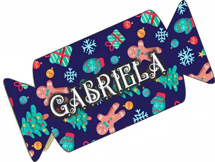 Cutie cadou de Craciun Personalizata, Bomboana, Lemn, 30x14 cm, CCDB016 - imagine 4