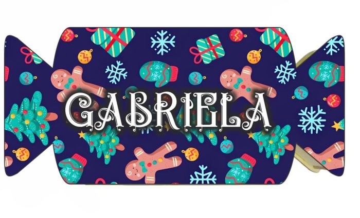 Cutie cadou de Craciun Personalizata, Bomboana, Lemn, 30x14 cm, CCDB016 - imagine 3