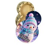 Cutie cadou de Craciun, Om de zapada, Lemn, Multicolor, 27x19 cm, CCDB020 - imagine 4