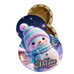 Cutie cadou de Craciun, Om de zapada, Lemn, Multicolor, 27x19 cm, CCDB020 - imagine 3