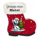 Cutie cadou de Craciun in forma de gheata, Personalizata, Lemn, 22x21 cm, CCDB023 - imagine 4