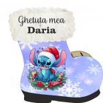 Cutie cadou de Craciun in forma de gheata, Personalizata, Lemn, 22x21 cm, CCDB025 - imagine 4