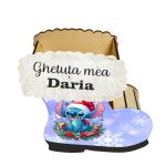 Cutie cadou de Craciun in forma de gheata, Personalizata, Lemn, 22x21 cm, CCDB025 - imagine 2