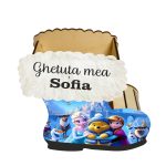 Cutie cadou de Craciun in forma de gheata, Personalizata, Lemn, 22x21 cm, CCDB031 - imagine 2