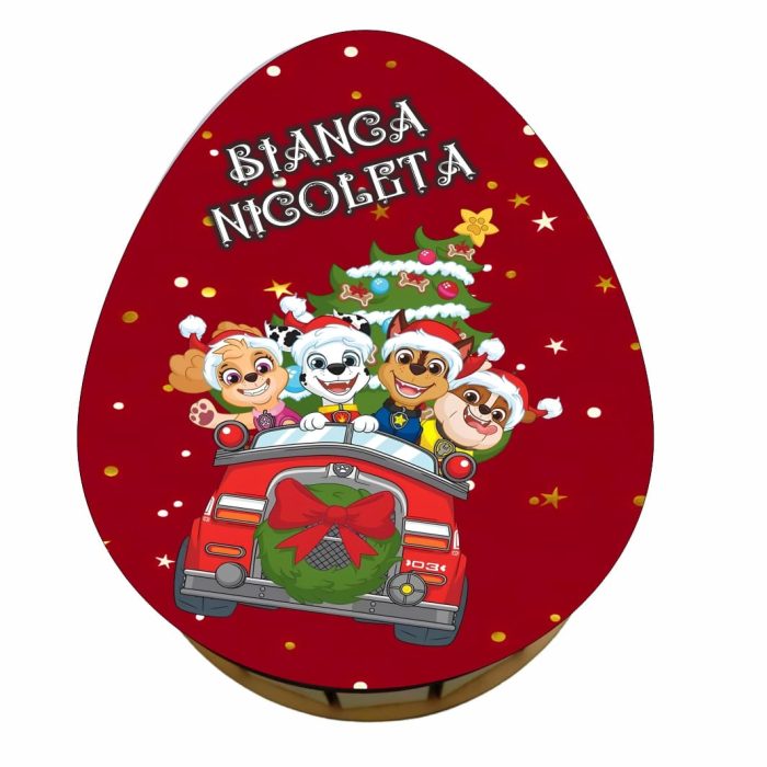 Cutie cadou de Craciun Ou Kinder Surprise, Personalizata, Lemn, Multicolor, CCDB044 - imagine 4