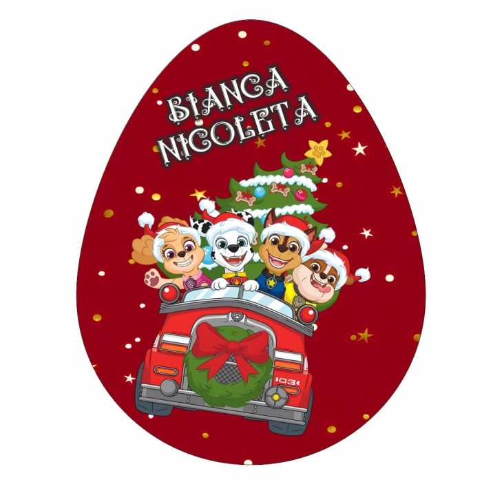 Cutie cadou de Craciun Ou Kinder Surprise, Personalizata, Lemn, Multicolor, CCDB044 - imagine 3