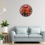 Ceas Craciun , Lemn, 40cm, Multicolor, CCRUV010 - imagine 2