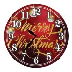 Ceas Craciun , Lemn, 40cm, Multicolor, CCRUV010 - imagine 5