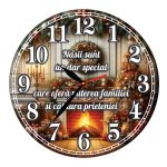 Ceas Craciun, Nasi, Lemn, 40cm, Multicolor, CCRUV016 - imagine 5