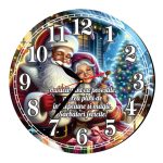 Ceas Craciun, Bunici, Lemn, 40cm, Multicolor, CCRUV027 - imagine 5