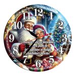 Ceas Craciun, Bunici, Lemn, 40cm, Multicolor, CCRUV027