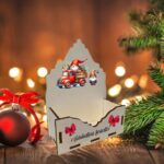 Cutii lemn aranjamente florale Craciun, Multicolor, CCUV006 - imagine 4