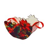 Cutie lemn aranjamente florale Craciun, Multicolor, 20x10x14 cm, CCUV010 - imagine 4