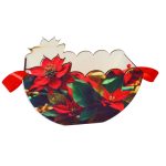 Cutie lemn aranjamente florale Craciun, Multicolor, 20x10x14 cm, CCUV010 - imagine 2