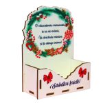 Cutii lemn aranjamente florale Craciun, Multicolor, CCUV017 - imagine 2