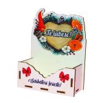 Cutii lemn aranjamente florale Craciun, Multicolor, CCUV018 - imagine 4
