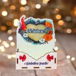 Cutii lemn aranjamente florale Craciun, Multicolor, CCUV018 - imagine 3