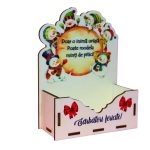 Cutii lemn aranjamente florale Craciun, Multicolor, CCUV020 - imagine 2