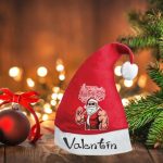 Caciula Personalizata de Craciun, Rosie, Mos Craciun, 42 cm, CMC004 - imagine 2