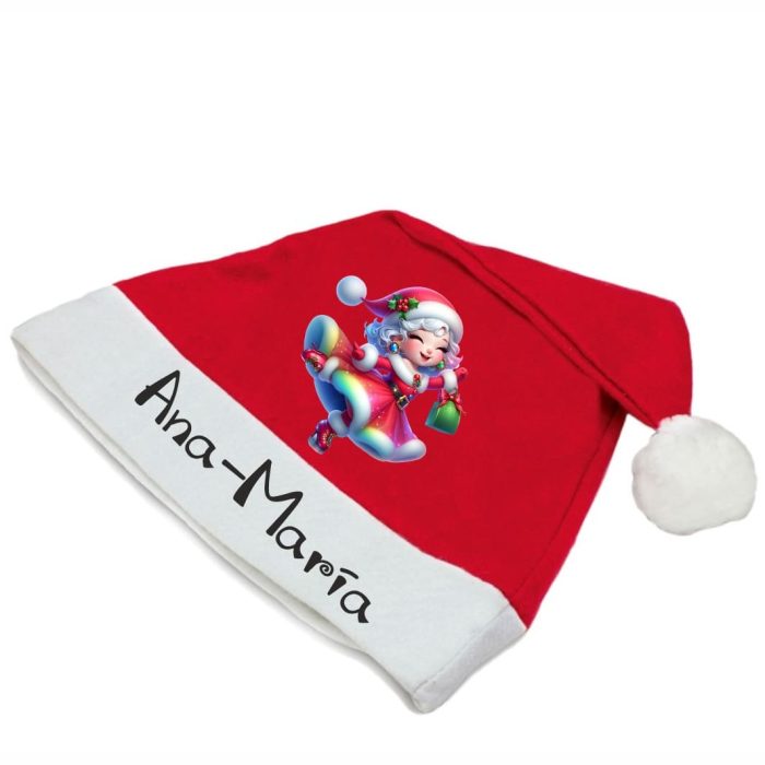 Caciula Personalizata de Craciun, Rosie, Mos Craciun, 42 cm, CMC007 - imagine 3